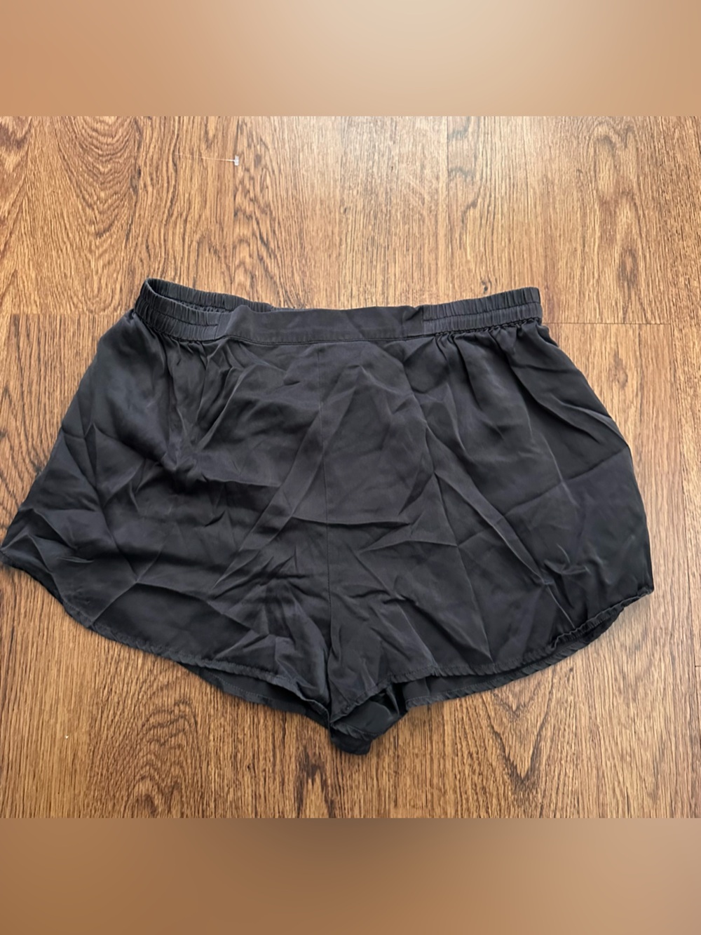 lunya dark gray back Elastic Waist silk sleep Shorts size large lounge